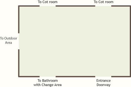 large plan of the Cybertots 0 - 2 years room