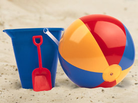 ball, bucket and spade