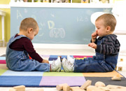 2 - 3 year old children playing.